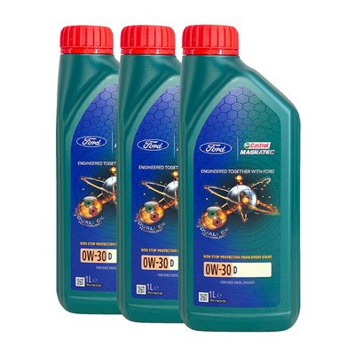 Ford CASTROL Magnatec 0W-30 D Motorenöl Ford WSS-M2C 950-A, ACEA C2, 3x1 Liter