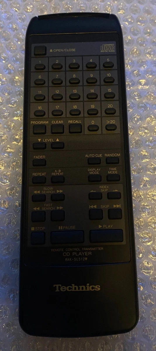 Mando a distancia original Technics RAK-SL512W para SL-P2000 SL-PS900 SL-PS840