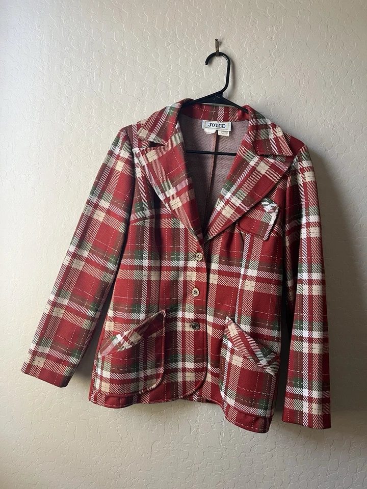 Vintage Women’s 4 Piece Leisure Suit 1970’s Plaid Polyester Retro - Image 3 of 4