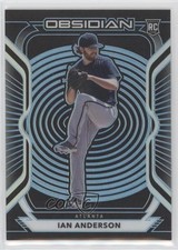 2021 Panini Chronicles Obsidian Electric Etch Carolina Blue Ian Anderson #60 0d2
