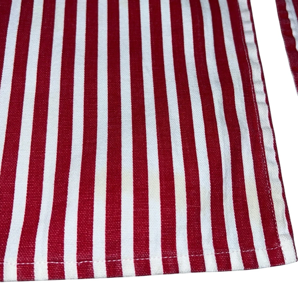 Vintage Marsha Blanke Conjunto De 8 Placemats Listra Branca Vermelha Fazenda Cottagecore - Imagem 3 de 4