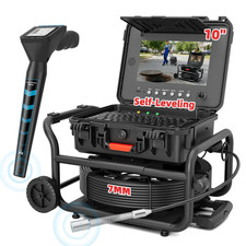 Sanyipace 10' HD Self-Leveling Sewer Camera 100FT w/ 512Hz Locator