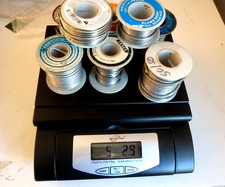Lot of 8  Solder Spools, 50/50, 60/40, Solid and Rosin Core, approx. 5 pounds