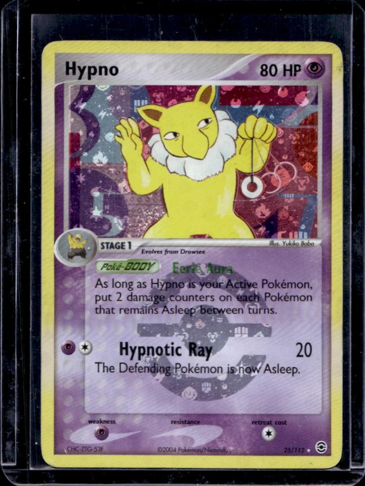 2004 Leaf Green Hypno Reverse Holo #25/112
