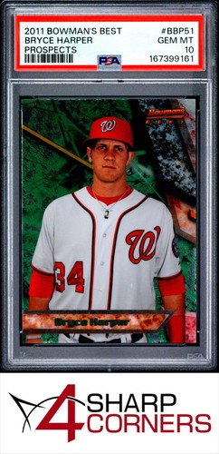 2011 BOWMAN'S BEST PROSPECTS #BBP51 BRYCE HARPER RC PSA 10