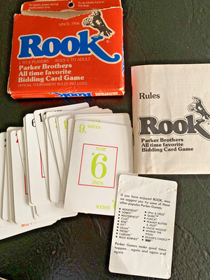 Vintage ROOK Card Game Parker Brothers 1978  complete Tournament Rules included