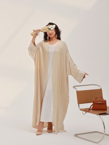 Dubai Damen offene Strickjacke lange Roben muslimischer Kaftan lockerer Kimono Abaya Ramadan - Bild 8 von 17
