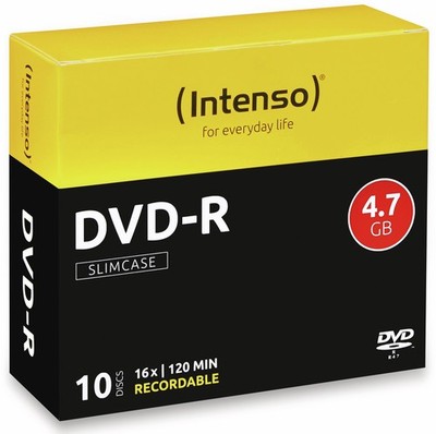 INTENSO DVD-R Slim Case, 10 Stück