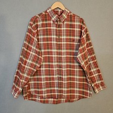 Roundtree Yorke Authentic Portuguese Flannel Mens XL Button Up 100 Cotton Prep