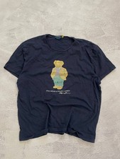 Polo Ralph Lauren Varsity Bear Short Sleeve Tee T Shirt Blue Mens XL