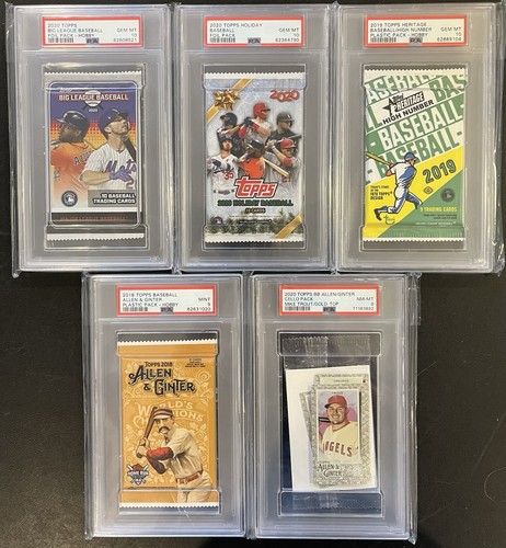 Baseball Packs Lot/3 PSA 10, 1 PSA 9, 1 PSA 8/Ohtani RC, Trout Auto?