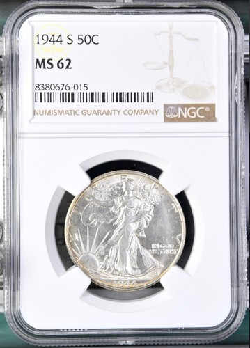 1944-S WALKING LIBERTY HALF DOLLAR NGC MS62 676015