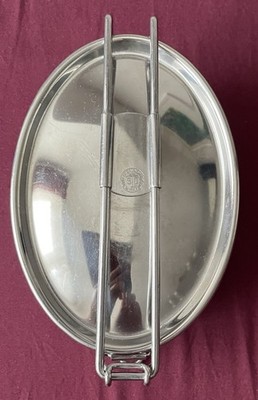 Kochgeschirr, Dose oval, Edelstahl  INOX, STO Casalinghi Italien, 2-teilig