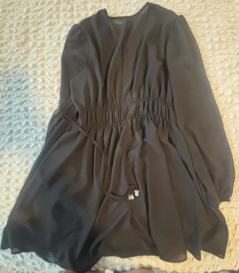 No Boundaries women’s long blouse,Dress, Bikini Size L/Xl , Black - Image 2 of 4