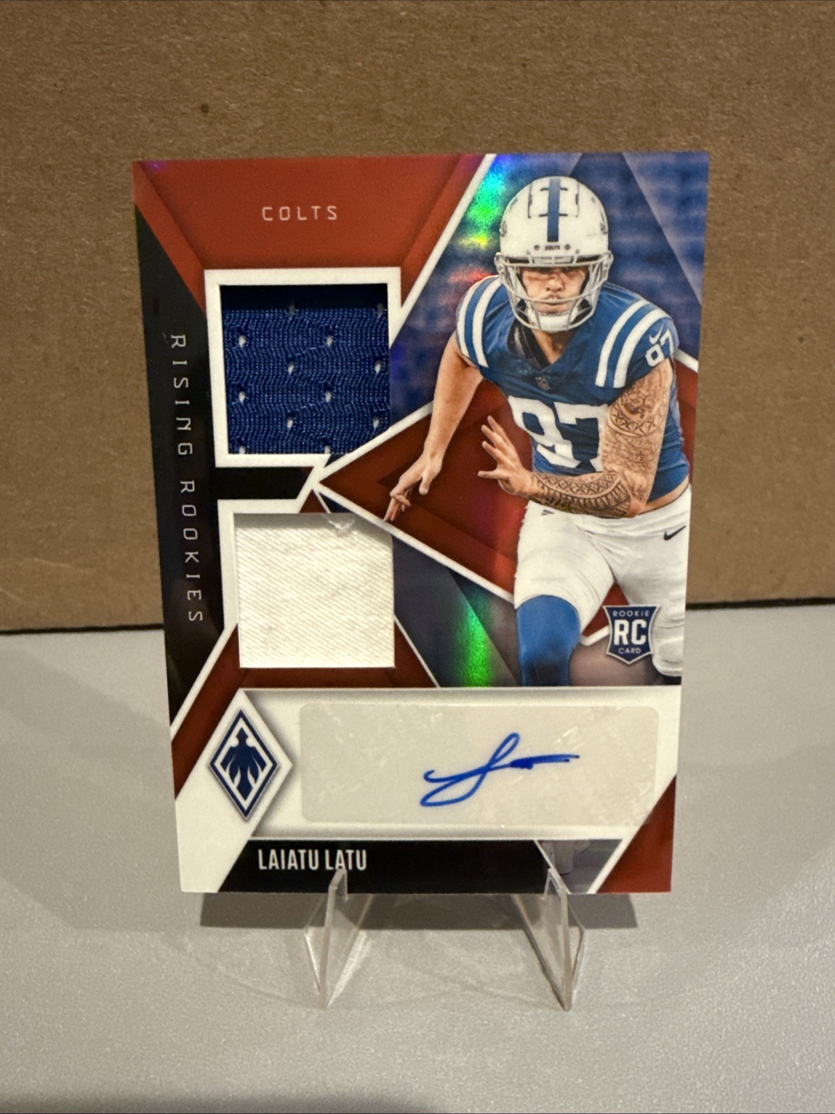 Laiatu Latu Panini Phoenix Rising Rookies Dual Patch Autographs #RRDPLLU Red