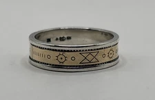Carolyn Pollack Sterling Silver & 14YG Stamped Band Ring Size 11.75