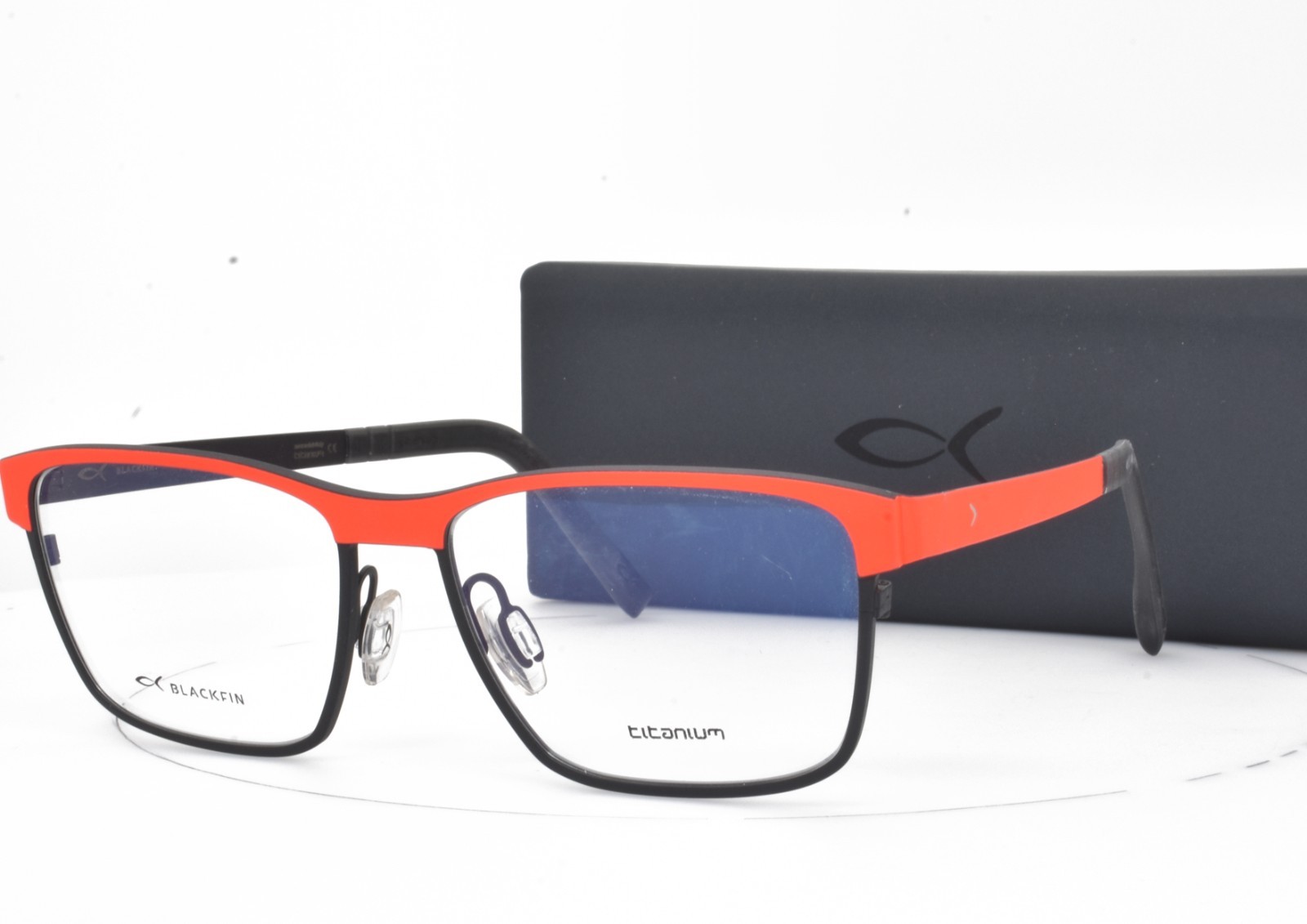 Blackfin Eyeglasses Red Black Clubmaster Titanium 53-15-145 987 1442