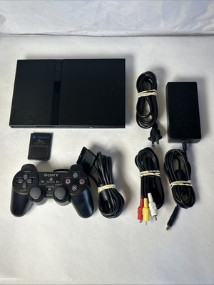 Sony PlayStation 2 PS2 Slim SCPH-79001 Complete Console Bundle W OEM Controller