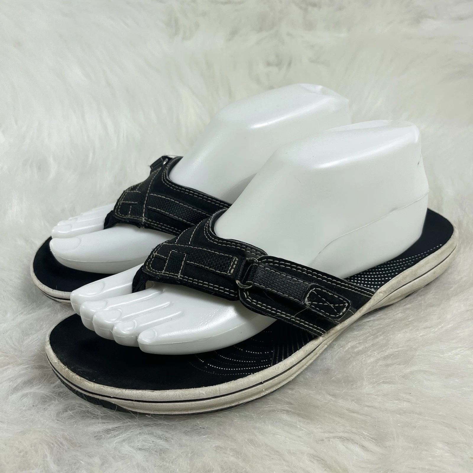 Clarks Breeze Sandalo Infradito da Mare per Donna Taglia 8US Nero