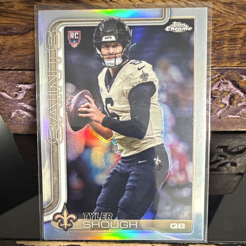 Topps 2025 Topps Chrome Tyler Shough RC Refractor #398 New Orleans Saints