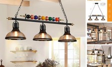 Lampada a sospensione da tavolo biliardo biliardo 7'-8' luce regolabile, retrò 