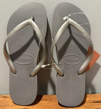 Havaianas Kids Flip Flops Ice Grey Size 3/4 Y NWT