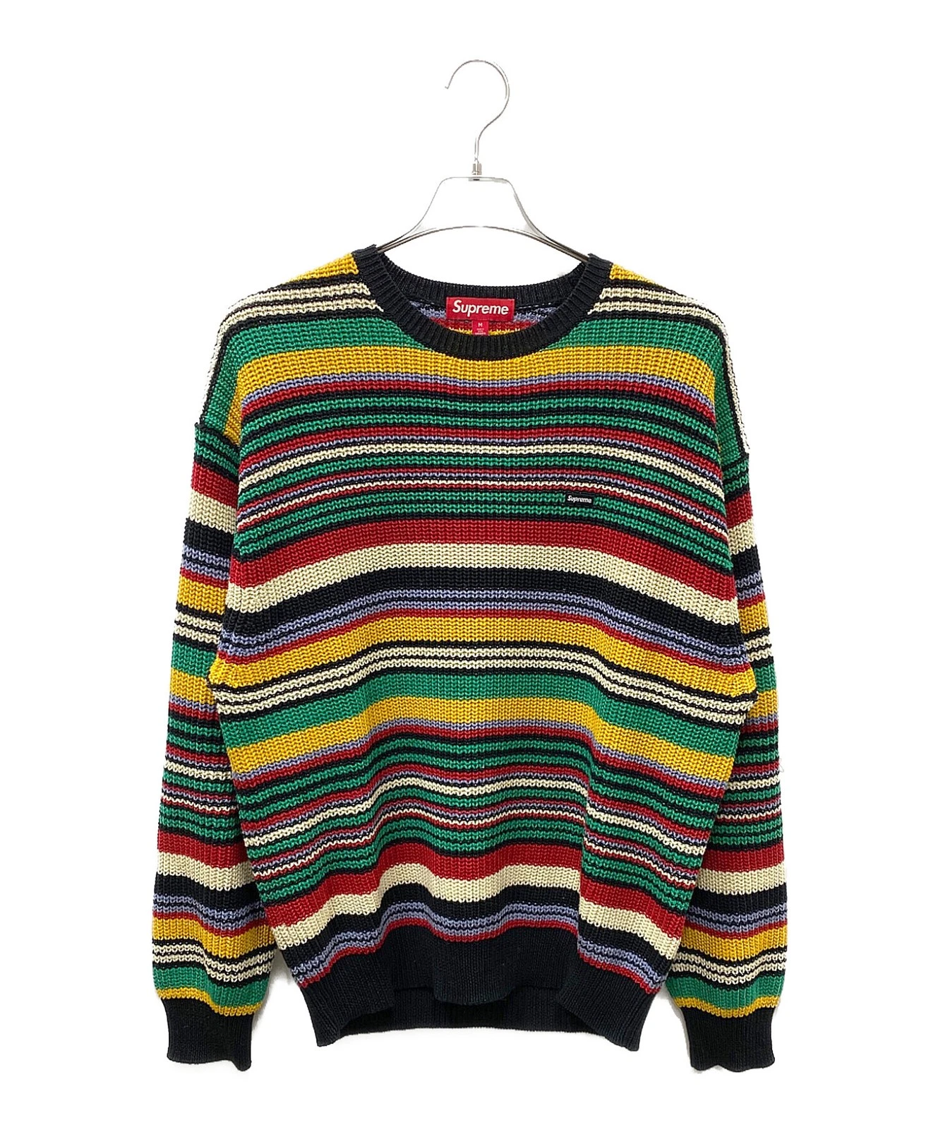 Pull côtelé Supreme 23Aw petite boîte bordure tricot taille M FdH78
