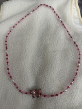 Kids Homemade Beaded Necklace With Butterfly Pendant