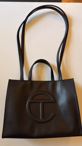 Telfar Medium Shopping Bag Black With Tote Organizer Dust Bag And Bag