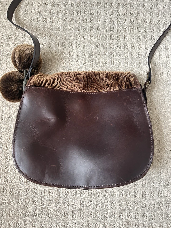 Bolso Bandolera Patricia Nash Salerno Piel de Oveja Sillín Marrón Chocolate Boho Foto 2 de 4