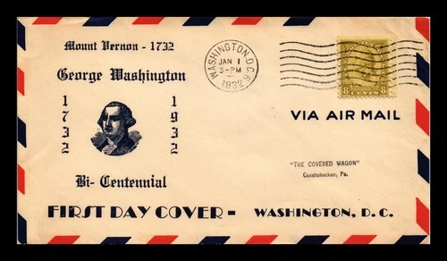 DR JIM STAMPS US COVER GEORGE WASHINGTON BICENTENNIAL FDC SCOTT 713