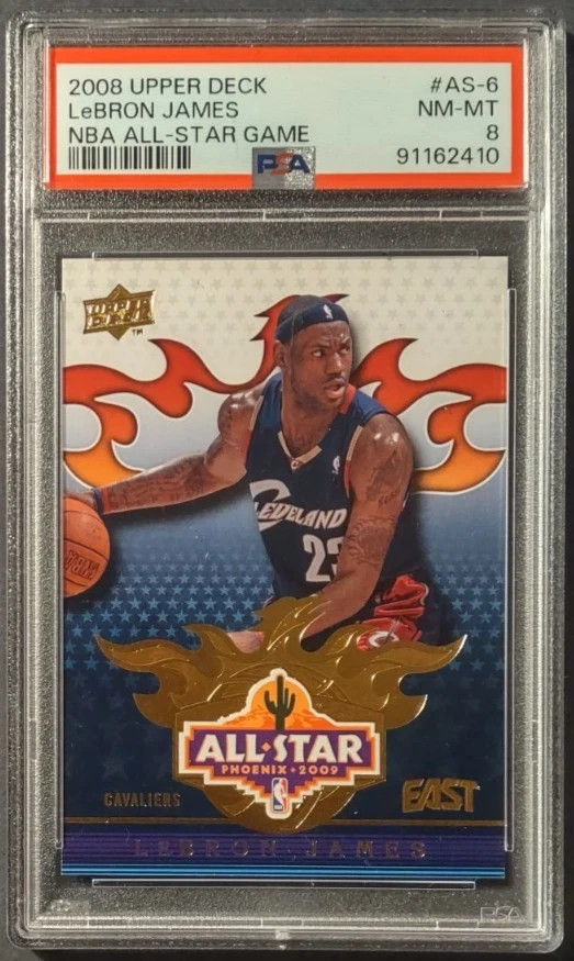 2008-09 UD Lebron James NBA All Star Game PSA 8