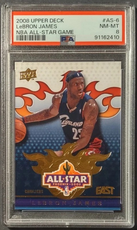 2008-09 UD Lebron James NBA All Star Game PSA 8