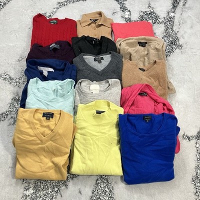 15 Pc 100% Cashmere Sweater Craft Lot Repair Upcycle Felting Fabric Project DIY
