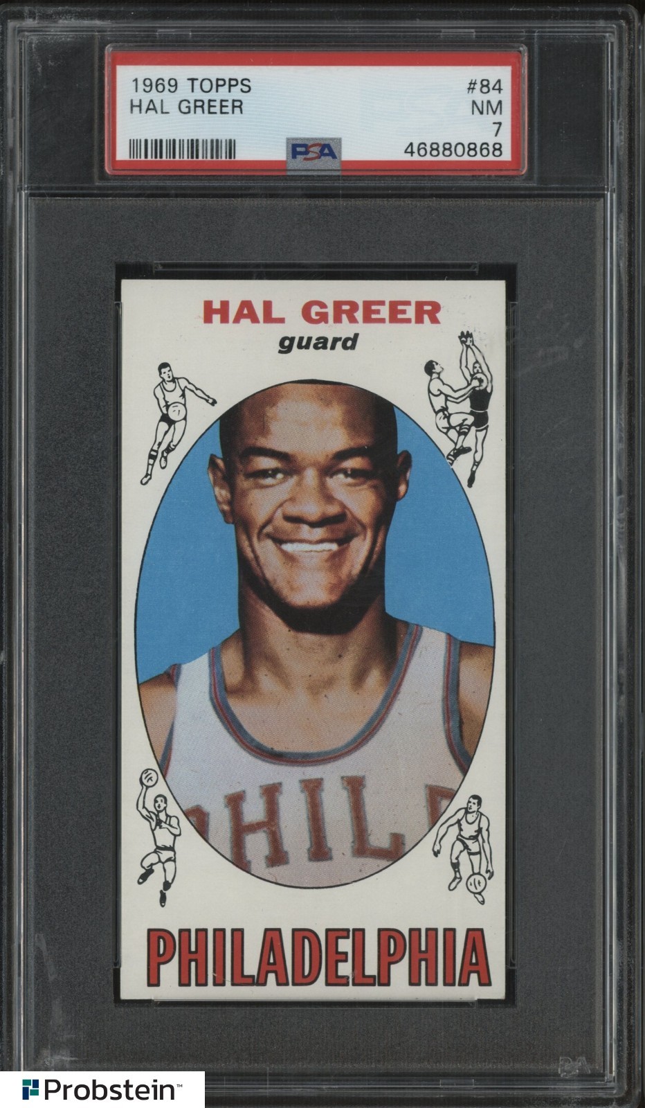 1969 Topps Basketball #84 Hal Greer Philadelphia HOF PSA 7 NM