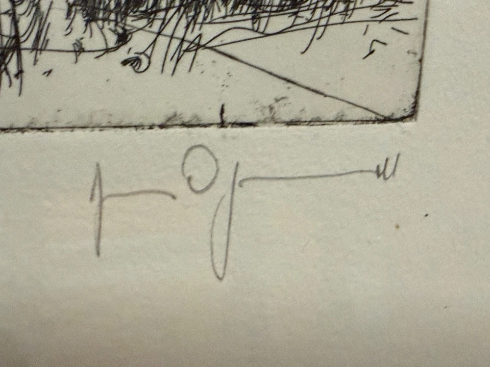 Gertrude Degenhardt Radierung „Auftakt“ signiert & nummeriert 101/200 - Bild 3 von 4