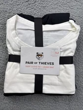 Men's Pair of Thieves Pajama Set (T Shirt & Lounge Pants) - White / Black M
