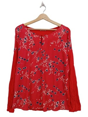 ORSAY Langarm-Bluse Damen Bluse Gr. DE 42 rot Casual-Look