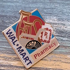Walmart Associate Employee Pin - Pharmacy Department RX Wheelchair Crutch Cane