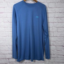 AFTCO Long Sleeve Performance Shirt - Blue, X-Large