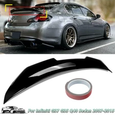 Fits Infiniti 4 Door G25 G37 Sedan PSM Rear Trunk Spoiler Wing Lip Glossy Black