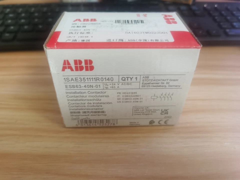 1PC New ABB ESB63-40N ESB63-40N-01 1SAE351111R0140 24VAC/DC Contactor 4NO Brand - Image 3 of 4