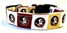 Florida State University Mini Logo Handmade Dog Collar