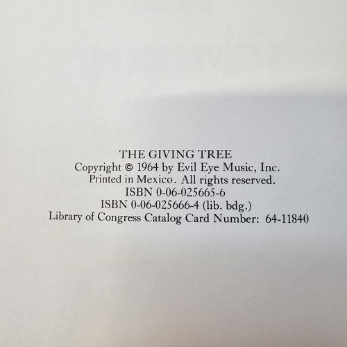 The Giving Tree By Shel Silverstein 1964 First Edition HC/DJ Harper Row - Picture 5 of 5