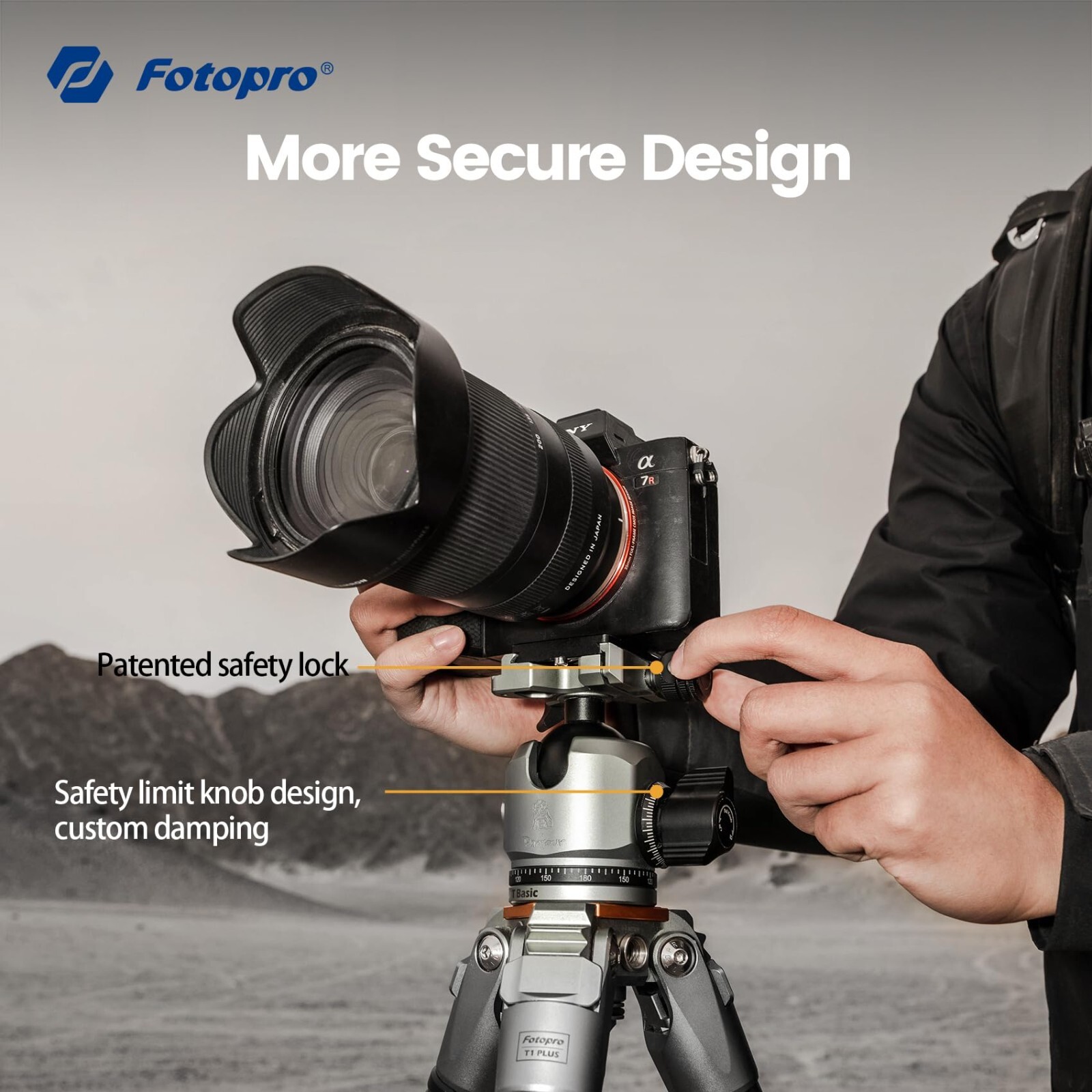 Fotopro T1 PLUS,Carbon Fiber Tripod Camera SLR Travel Tripod Stand 20KG Playload