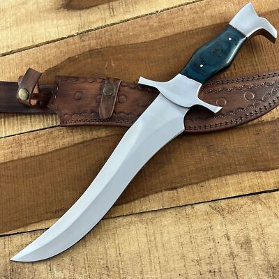 SHARDBLADE Custom Hand Forged D2 Steel Hunting Bowie Sharp Blade Knife W/Sheath