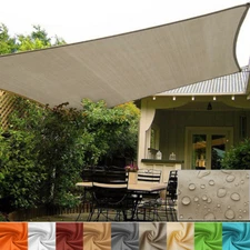 Sun Shade Sail Canopy Outdoor Rectangle Sand UV Block Sunshade For Backyard Deck