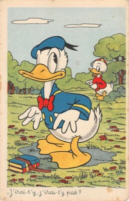 FRANCE, WALT DISNEY CHARACTERS DONALD DUCK & ONE NEPHEW, SUPERLUX PUB 1950's