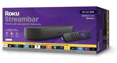 Roku Streambar 9102x 4K HDR Media Streamer and Audio Bar w/ Voice Remote