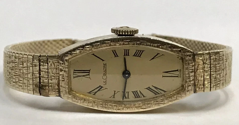 Reloj Pulsera LeCoultre Vintage Damas Oro Amarillo 14k Sólido 20G Mujer’s Cuerda Foto 3 de 4